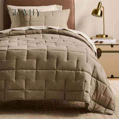 Wholesale Trendy Quilted Microfiber Cooling Blanket Comforter for Cool Summer Nights