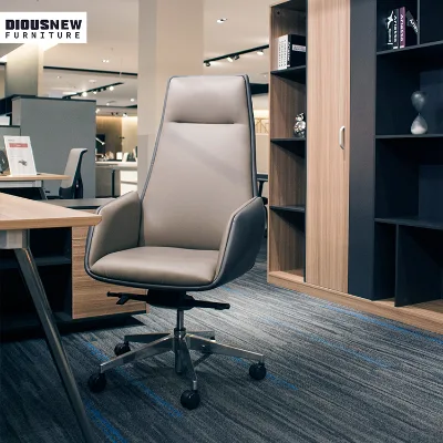 DIOUSNEW Comfortable Swivel Genuine Leather Office Chair Execellence Modern Office Chair