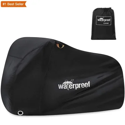 Istaride PVC PEVA Waterproof Bike Rain Cover for Road Bicycles BMX Cruisers Dustproof Lock Holes Foldable Universal Bicycle