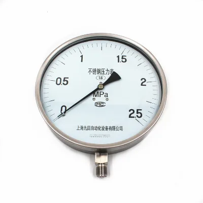 Feilong Factory Cheap Price 0-2.5Kpa 250mm Diameter Pressure Gauge Stainless Steel Water Pressure Gauge
