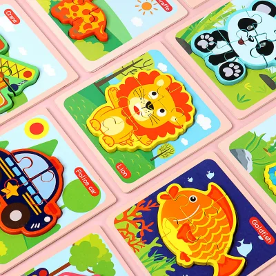 High Quality Non-toxic Lacquer Wood Three-dimensional Puzzle
