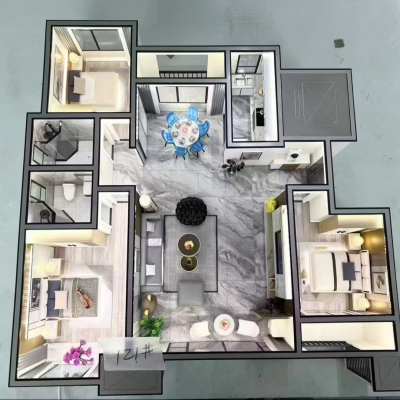 Modern Style Architectural Scale Model Exhibition DIY Miniature Interior Building House