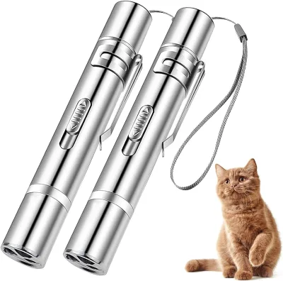 Multi Function 5 Shapes Creative Pet LED Pointer Keychain Funny Pen Interactive Cat Laser Toy Cat Funny Toy