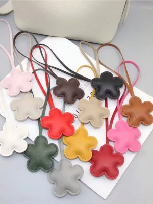 Cute PU Leather Flower Bag Pendant | Fashionable Accessory and Small Gift for Women,versatile Bag Decoration,fashion Bag Hanger