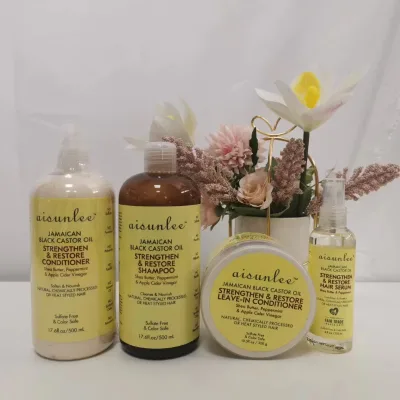 Wholesale Organic Jamaican Black Castor Hair Shampoo Natural Anti Hair Loss Hair Treatment Shampoo Set