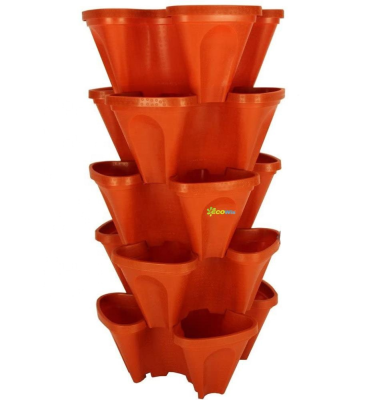 Outdoor Lawn Yard Garden Terracotta Stackable Garden Planters