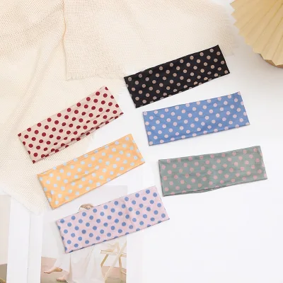 Non-slip Dot-Print Yoga Headband Durable Headbands for Women Girls High Quality Elastic Headbands