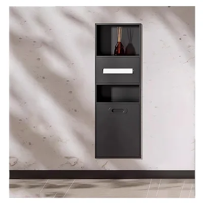 Custom Recessed Paper Holder Stainless Steel Bathroom Toilet Niche Matte Black Storage Niche