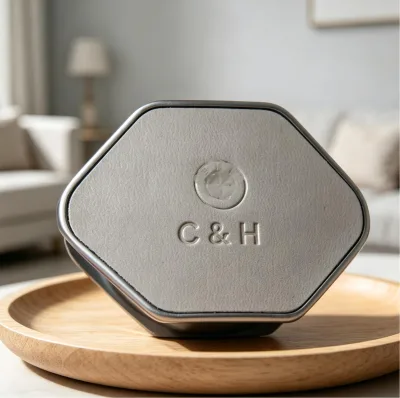 C&H Luxury Custom logo Car Hanging Diffuser Protective Evil Eye Leather Vent Clip Car Ventilation Scented Air Freshener