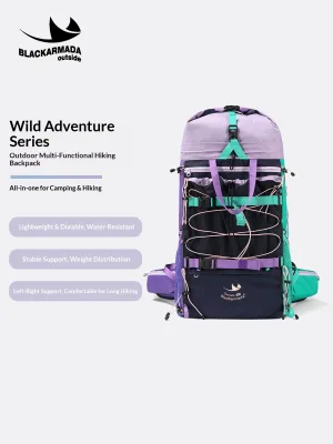 Quye Series Professional Hiking Backpack Pressure-relieving Lightweight Canvas Suspended System Contrasting Colors