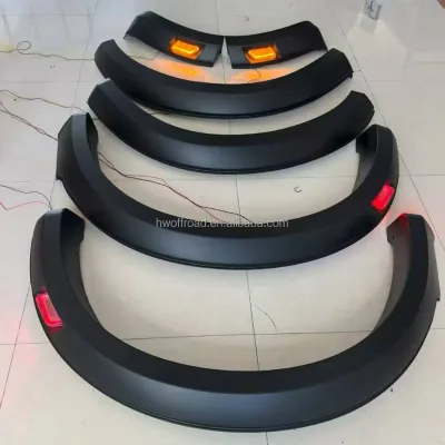 6PCS LED Fender Flares for Ford Ranger T9 2022+ ABS Plastic Bolt-On Wheel Arch Trim with Lights Off-Road Exterior Upgrade Parts