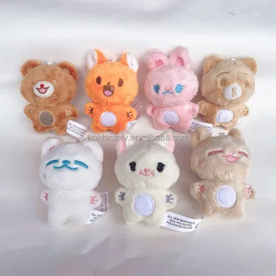 Kpop Kawaii Animal Plush Figure Doll Keyring Pendant Creative Plush Doll Keychains for Mobile Phones Cars Shoulder Bags