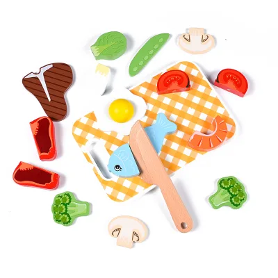 Children Vegetable and Fruit Cutting Pretend-play Toy for Boys and Girls, Hands-on Parent-child Interaction Early Education Toy