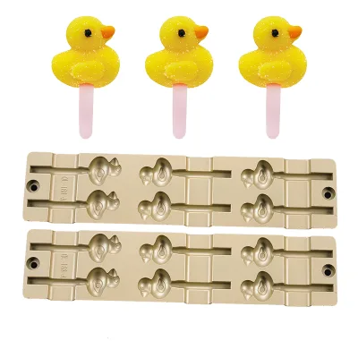 Candy Metal Aluminum Molds Handmade 3D4D Little Yellow Duck Popsicles Lollipops for Gummy & Hard Candies New Condition