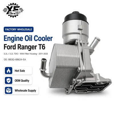 Factory Wholesale Engine Oil Cooler Assembly with Filter Housing for Ford Ranger T6 2.2L 3.2L TDCi Diesel OEM BB3Q-6B624-EA