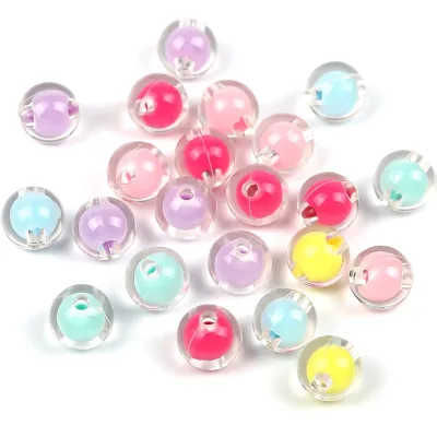 2023 New Design 16mm Clear Acrylic Round Bead in Beads for Children Hair DIY Decoration