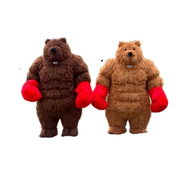 Boxing Bear Inflatable Cartoon Doll Costume Festive Christmas Boxingbear Inflatable Bear Doll Costume