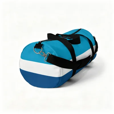 Wholesale Stripe Design Eco-friendly Duffle Bag Full Lining Portable Shoulder Bag for Gym Swimming Hiking Sports Activities