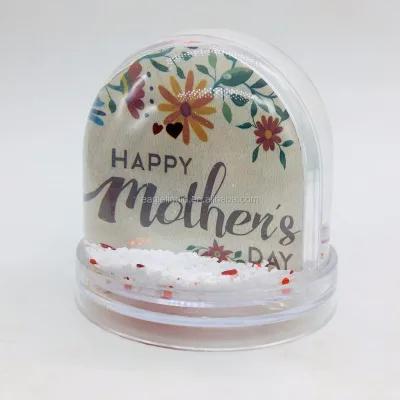 Plastic Art-crafts Acrylic Liquid Photo Globe with Snow Glitter Photo Replaceable Home Office Desk Decoration Souvenir Gift