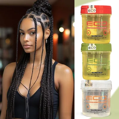 Private Label Style De Cheveux En Gel Dreadlocks Argan/Coconut/Olive Oil/Black Castor & Flaxseed ECO Hair Styling Gel for Men