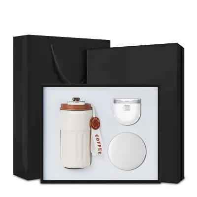 Wholesale Custom Valentines Day Gift Set Luxury Box Included Cosmetic Mirror Electric Nail Clippers Smart Thermos Cup