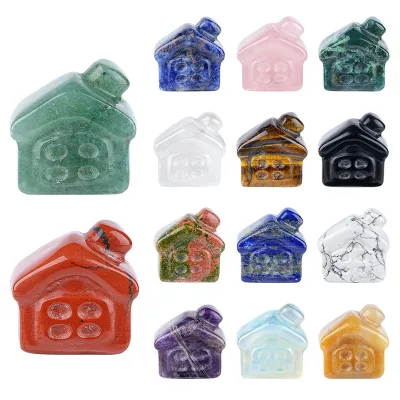 Hot Sales Natural Crystal Elephant Shape Polished Healing Stones Figurine for Diy Children Gift