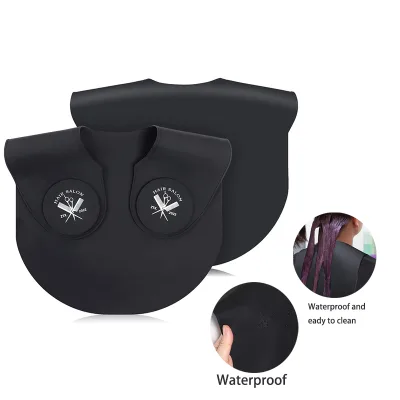 High Quality Salon Hairdressing Cape Black Waterproof Silicone Shawl Barber Dye Hair Cutting Styling Shawl for Barbershop Tools