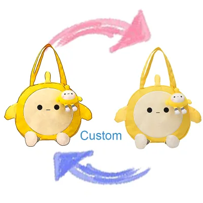 Cute Girls Plush ITA Bag Crossbody Ita Bag Custom Embroidery Plush Itabag Custom Animal Plush Bag