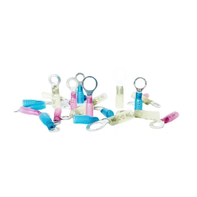 PE Insulated Ring Style Brass Customized Terminal Lugs Copper Material Insulated Rv Terminal for Electrical Wiring Projects