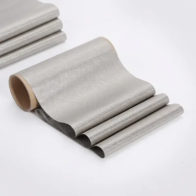 TK-LX-095 Double Faced Woven Lightweight Diamond-shaped Shielding RFID Protection Nickel Copper Conductive Fabric Curtain Tent