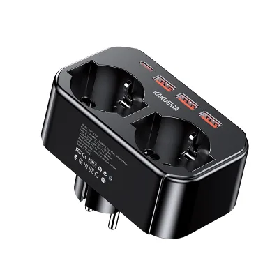 KAKUSIGA Universal Multi Socket Plug EU International Power Travel Charger European Travel Plug Adapter