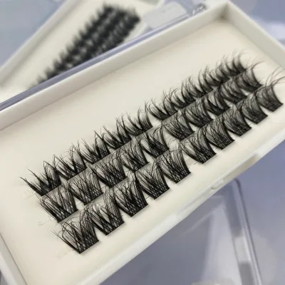 Natural Cluster Lashes C D Curl Fluffy DIY Lash Extension Segmented Individual Faux Mink Eyelashes