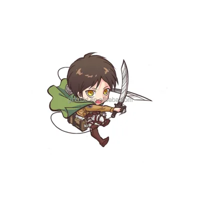 High Quality Attack on Titan Stickers Lenticular Stickers Anime Waterproof 3D Anime Stickers