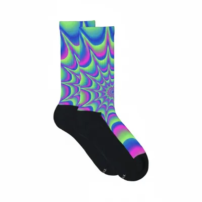 Custom Colorful 3D Dye Sublimated 360 Digital Photo Dye Blank Polyester Printed Socks Digital Printing Socks