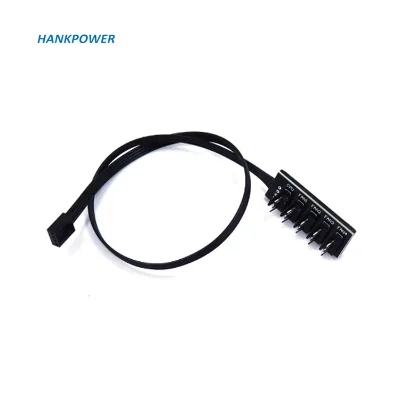 Computer Case Fan HUB 5 in 1 PWM Fan 4 Pin Temperature Controlled Expansion Board Cable