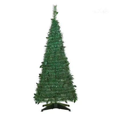 Foldable Christmas Tree PVC Christmas Tree Green Perfectly Decorated for Festive Season