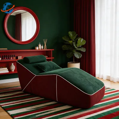 High Quality Portable Curved Compressed Lash Bed for Eyelashes Beauty Salon Furniture with Velvet Unique Eyelash Extension Bed