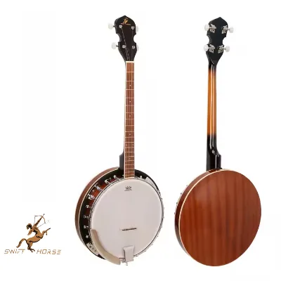 4 Strings Banjo Wholesale Custom Logo Folk Musical Instruments Rosewood Fingerboard