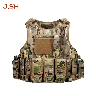 JSH 2025 Fashionable Nylon Vest Photographer Workwear Men's Oversized Quick-Drying Multiple Pockets Utility Personal Defense