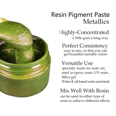 Premium Metallic Mica Epoxy Color Paste Liquid Pigment for UV Resin Jewelry Hand-made Art Projects