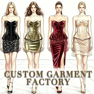 Women Corset Sequined Dress Customization Private Label OEM ODM Service Professional Garment Factory 24 Years Export Experience