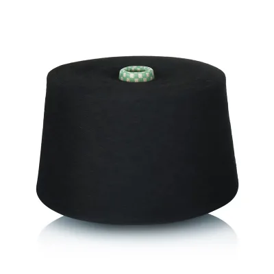 Black Ne 30/1 R 100% Viscose Yarn Special Technology Vortex Spinning Spun Yarn for Knitting Garments