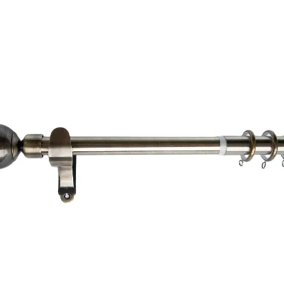 IKSUN Guangzhou Wholesale Adjustable Metal Curtain Rod for Living Room Iron Extendable Curtain Pole