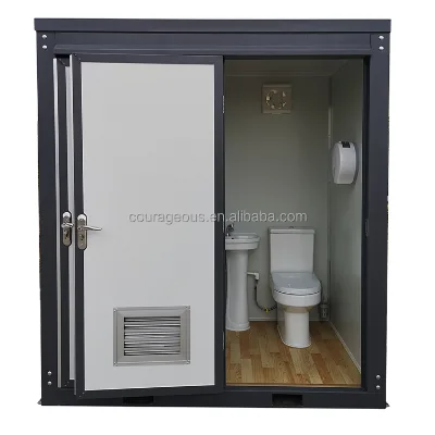 Prefabricated Steel Frame Sandwich Panel Traditional Container Bathrooms Toilet with Safe Eco-Friendly Customized Design
