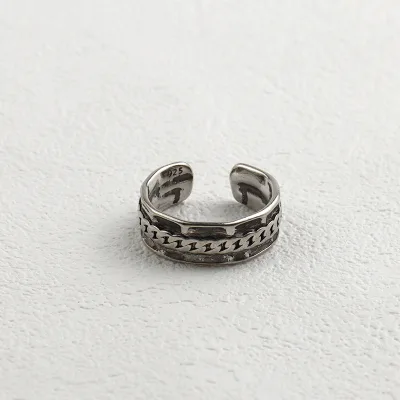 Vintage Heart Textured Irregular Bohemian Ring for Women  Artistic Antique Index Finger Fashion Jewelry