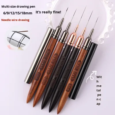 Purple Sandalwood Nail Art Pen Special Nail Brush Color Drawing Line Pen Sandalwood Drawing Brush Nail Painted Drawing Brush