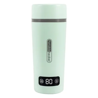 Portable 220V Electric Heating Water Cup 4 Gears Temperature Display Insulated Mini Smart Health Travel Mug Self-Heating Kettle