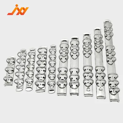 6-ring Metal Loose-leaf Binder Clips Nickel Plated Rivet Hole Center Distance 108mm Binding Accessories for Notebooks Handbooks
