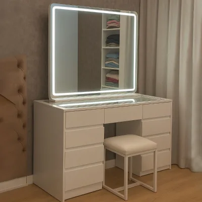 High-end Custom-made Modern Luxury Lacquered Vanity Table Makeup Table for Hotels and Retailers Dressing Table