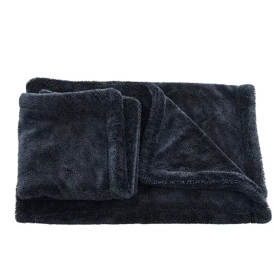 Edgeless 1200gsm Twisted Loop Plush Hair Absorbent Water Cloth for Car Double Layer Heavy Loop Auto Cleaning Towel
